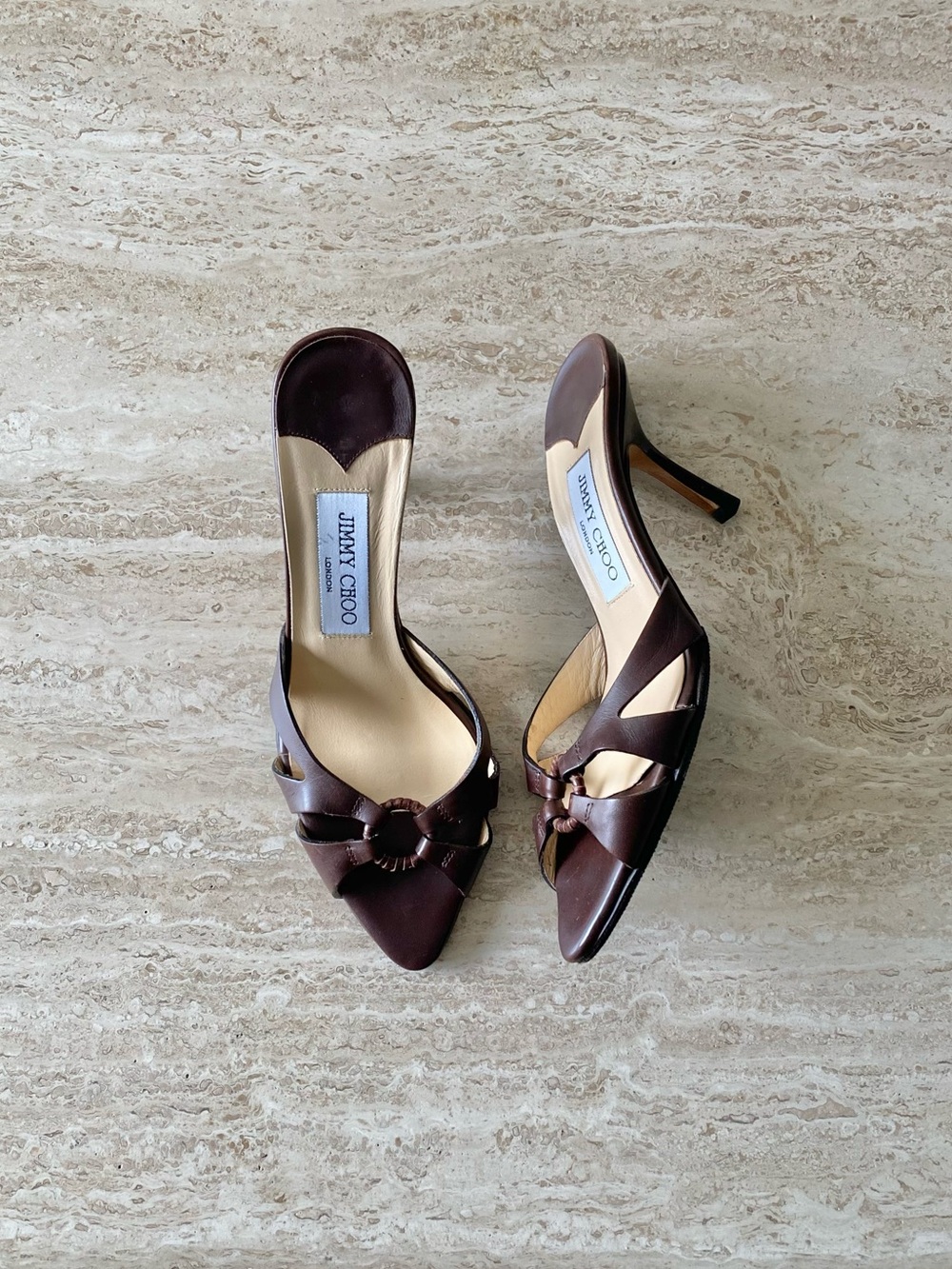 Vintage Jimmy Choo Ring Sandal Heels